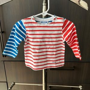 Jacadi - Striped L/Sleeve T-Shirt - Size 12M.